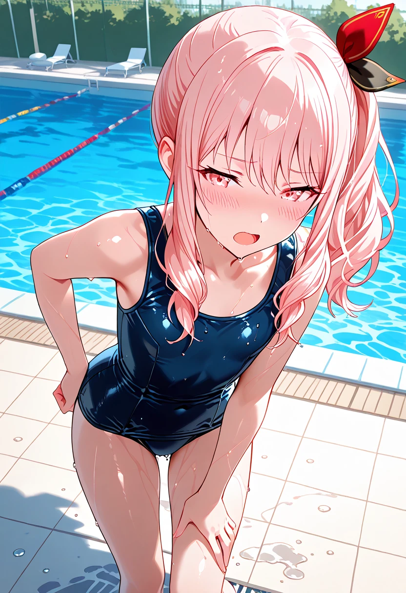 Miyakoshi Kimori, Shikimori Miyako, Long hair, Blue eyes, hair between eye, Pink hair,
Side Ponytail, schools,swimming pools,School Swimwear
BREAK (masutepiece:1.2), Best Quality, High resolution, Unity 8k壁纸, (Illustration:0.8), (Beautiful detailed eyes:1.6), extra detailed face, Perfect Lighting, extremely details CG, (Perfect hands, Perfect Anatomy),