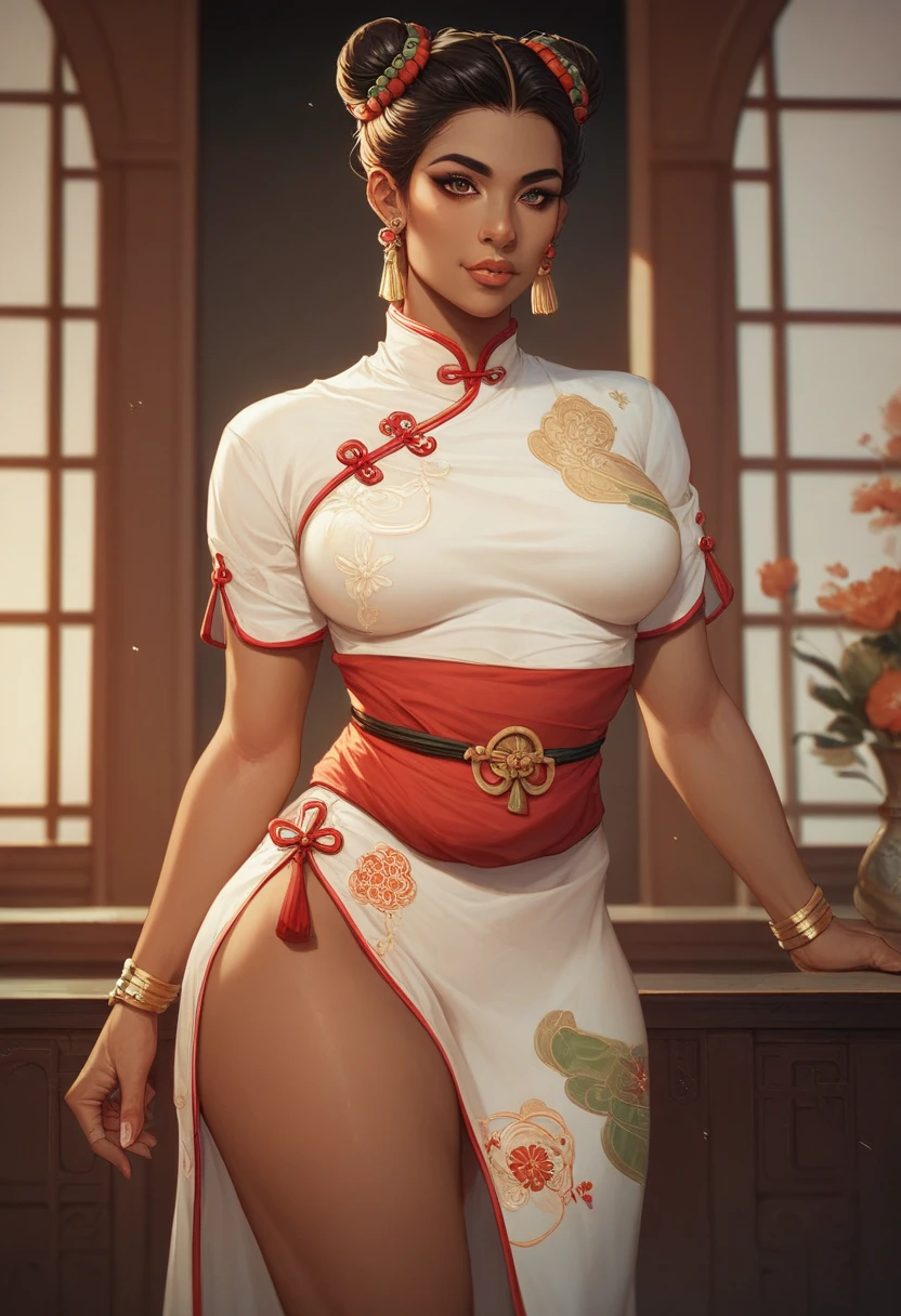 ((A beautiful girl in ancient China,The facial features are delicate and fair,Cool temperament,Black hair coiled into a bun,Wears a gold coat on his head,Chinese Song Dynasty clothing,Big red wedding dress(Ultrathin),underwear is visible,thighs visible,Long legs,Long black hair, rays of sunshine,Clear face super high,Super fat,Pose for a photo,Sexy toned buttocks,,curvy build,Plus-size models,Raised ,Displays triangles,,The view is the equipment in the gym,Masterpiece,Large viewing angle,中景 the scene is,super detailing,16k thick legs,Wide buttocks,Colossal tits,Natural styling,Reallightandshadow,Large viewing angle,ultraclear,tmasterpiece,ultra - detailed,high qulity,HighestQuali,The main color is red,Background simple elements。Invisible hands,No hands。Good quality)), ((tmasterpiece)), (the detail:1.4), 。.。.3D, A beautiful cyberpunk female image,hdr(HighDynamicRange),Ray traching,NVIDIA RTX,Hyper-Resolution,Unreal 5,Subsurface scattering、PBR Texture、post-proces、Anisotropy Filtering、depth of fields、maximum definition and sharpness、Many-Layer Textures、Albedo e mapas Speculares、Surface coloring、Accurate simulation of light-material interactions、perfectly proportions、rendering by octane、Two-colored light、largeaperture、Low ISO、White balance、the rule of thirds、8K raw data、