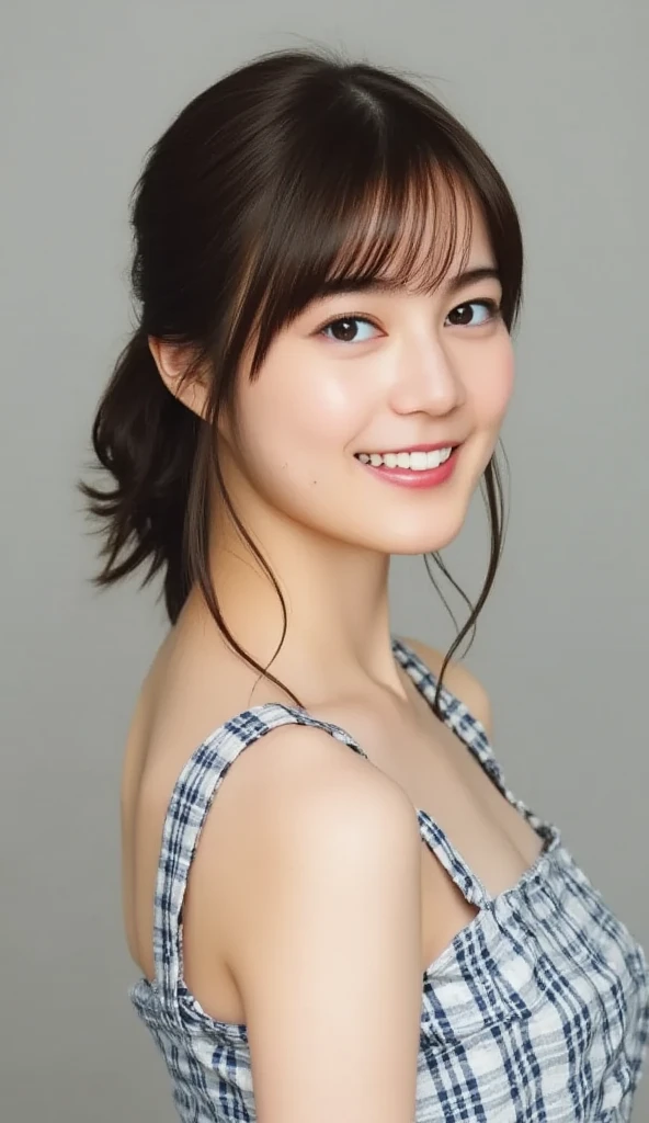 (realistic:1.3), rembrandt'light masterpiece:1.2), (photorealistic:1.2), (highest quality), (fine skin:1.3), (intricate details), ray tracing,1 girl, japanese girl, 21 years old, fine skin texture, (blush:0.5), Scattered under the water, smile, updo hair, bangs, hair between eyes, hair ornaments, underwear, Floral, Wearing edgJF_kimono, Seiza (bright sunny day, autumn setting, autumn tree々And leaves, (zen garden:1.2)