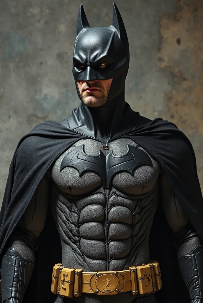 1 man full body fully shaven black hair blue eyes huge muscular 24 big thick penis large testicles greeting the viewer batman costume age 45 morning
