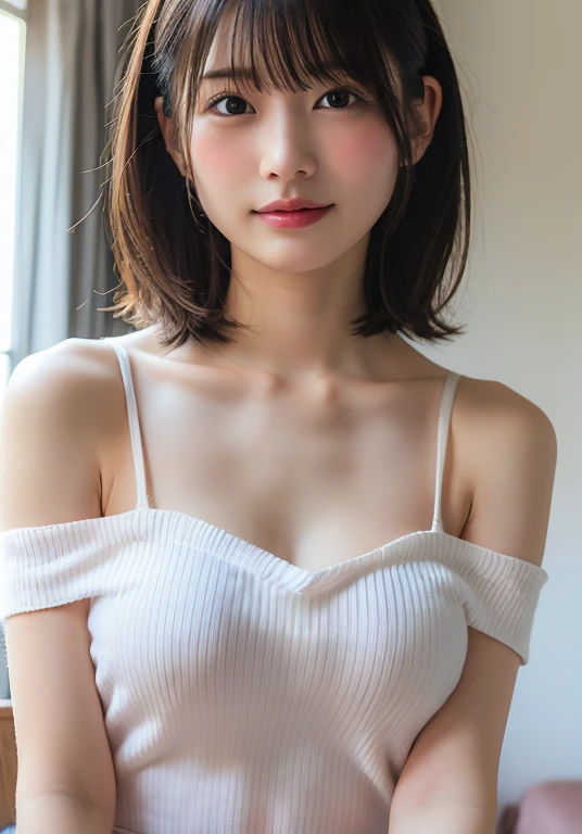 Photorealistic、Highest quality、Highest quality、masterpiece、Ultra-high resolution、Raw photo、Realistic、Bright lighting、Face Light、Smooth Professional Lighting、Looking at the camera、alone、Adult women、Beautiful woman、Super Beauty、Realistic肌、Moisturized Skin、Realistic eyes and faces、Perfect model body shape、Beautiful Eyes、Big eyes、Inconspicuous tear bags、slim、Big Breasts、No bra、No makeup、Beautiful fingers、Very short hair、Dark black hair、dark black eyes、looks fun、(Both ears are hidden in the hair)、Doing a massage、Beauty Salon、Beauty Salonティシャン、Female masseur、Aromatherapy oil、Massage towel、Massage Wear、Beauty Salonマッサージ、During treatment