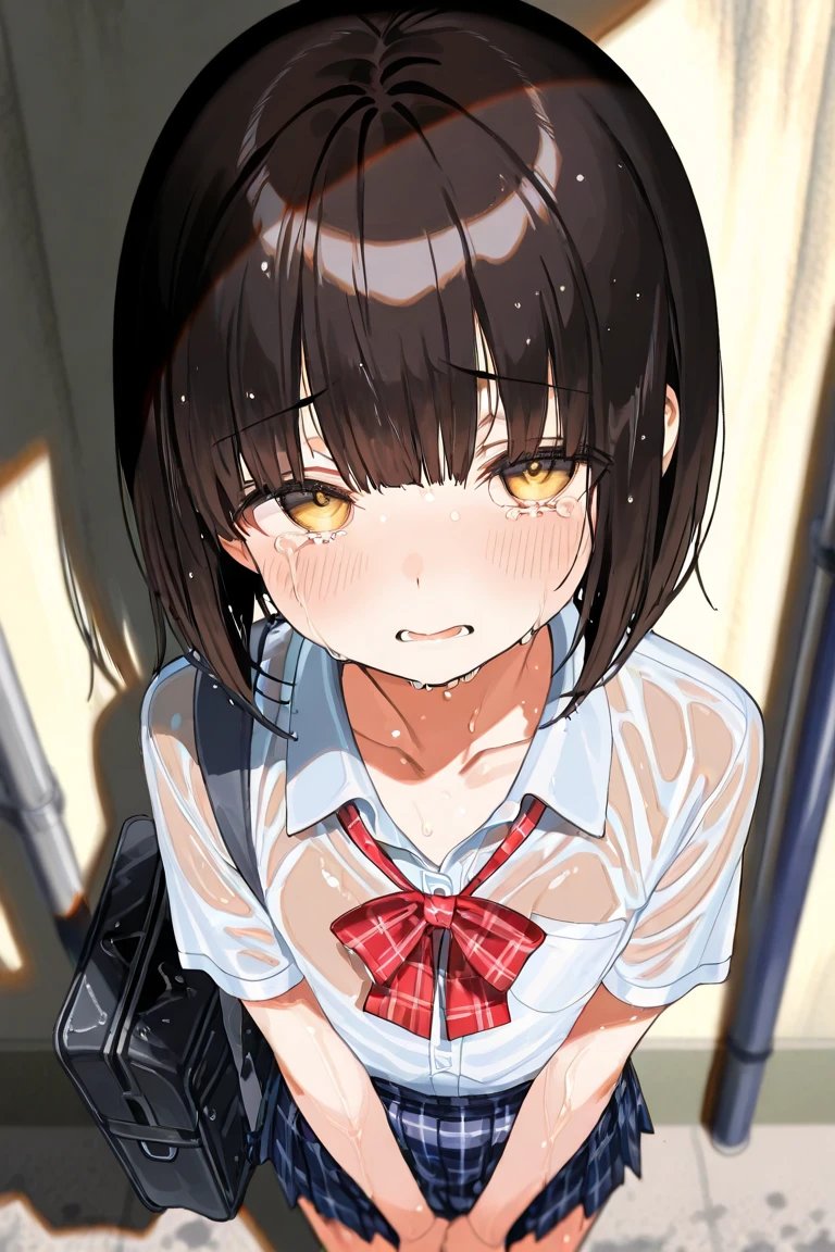{{(((Ultra detailed, ultra high definition, 64k, masterpiece, highest quality, beautiful eyes in every detail, highly detailed eyes and face, sexual bullying, girl-on-girl sex, anal pussy, cum, love juice, pissing , sweating, lesbian rape, anal sex, close contact between girls, one girl inserts a super large vibrator into another girl's anus, rape eyes, ))))}}, profile, two girls, anal juice, Climax, love juice, urination, sweaty, (loli: 1.2), (small: 1.25), (baby face: 1.2), (short hands: 1.2), droopy eyes, NSFW, white blazer, super miniskirt. on the train
, small breasts, female, 7 years old}, medium length, clear red eyes, big eyes, crying face, wearing a ribbon, drooling),