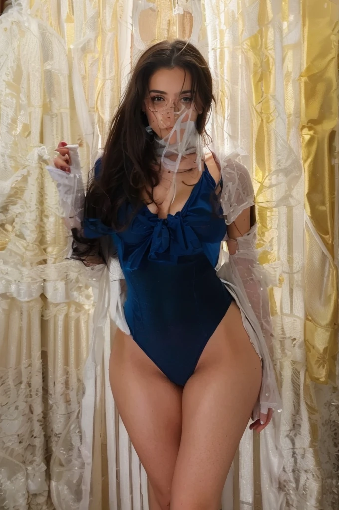 Attractive dressing Beautiful curl hairs,perfect facial features of well dressed anime girl show-off big back ass in bedroom empty hand's ,looks like gorgeous wife giving a eligent pose wearing princess wedding gown dress, ((with big body curves, attractive queen diamond crown full dressed white and purple clothing,bouncy breasts:2.4 thin waist,big wide hips , but gigantic thighs)) wearing necklaces with princess sexy attractive long frock clothes full body clothing wedding white and purple bride clothes added coastly stockings,flowen net design frock