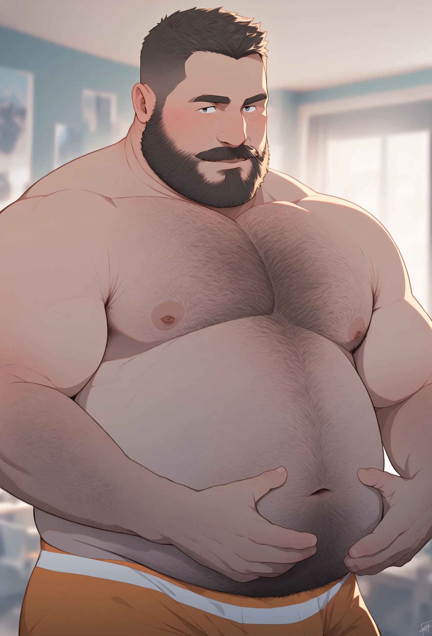 1man,4k ultra quality, 4k body view, detailed face, handsome,big body, dad,hot daddy,alone,beard,skinny, hot handsome daddy with big woman breast, male,good anatomy,abandoned house,warm atmosphere,office cloth, tights long pants,big breast, gigantic breast, breasts exposed,Sweating, lactating,big muscular thighs,big fat ass,thick breast,dark nipple,big nipple, sweating,belly and flushed,Bruises on chest,big nipple,very loose pussy,wet pussy exposed,Pee,tired face,cry,shy, detailed eyes, sweating, detailed face,sit couch, pregnant belly,close