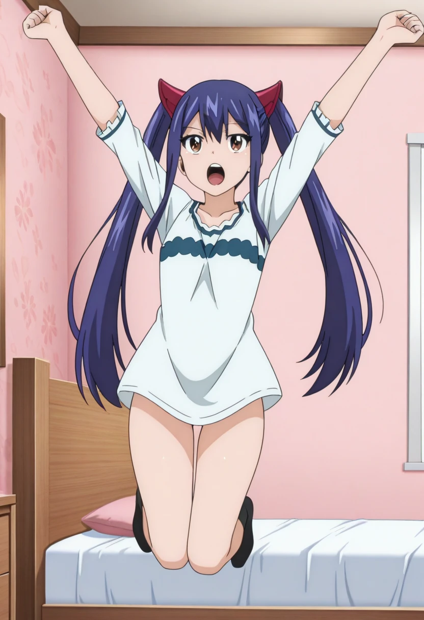 masterpiece、ighly detailed、(1 girl in:1.2)、purple color hair、pink dress、big eye、A smile、8K 、Ai Hoshino、dance、White underwear、(Wind、wind lift、Skirt lifted by the wind、Skirt rolled up by the wind、Skirt flutters:1.5)、(Fully exposed panties:1.5)、(white ribbed panties:1.5)、(is standing)、red blush、embarrassed from,Naughty big、Big breasts emphasis