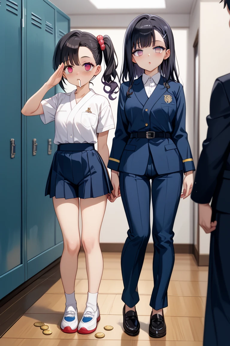 (1 girl, have to pee, peeing herself, peeing, peeing self, crying, very desperate to pee, have to pee, have to pee, peeing, peeing self, peeing, peeing self:1.5), (girl and other many girls waiting in line restroom, winter clothes, outer, mini skirt, pantyhose, city, foot ware, 1 small bag, have to pee, covering crotch, knees together and feet apart, hand between legs:2), (leaning forward, erotic twist of the body:1.6), (Raspy breath, shaded face, despair, impatient, full face blush, embarrassed, empty eyes, constricted pupils, looking afar:1.5), (girl can't stand up straight:1.5), (detailed face, best quality:2), (makeup), open mouth, from side