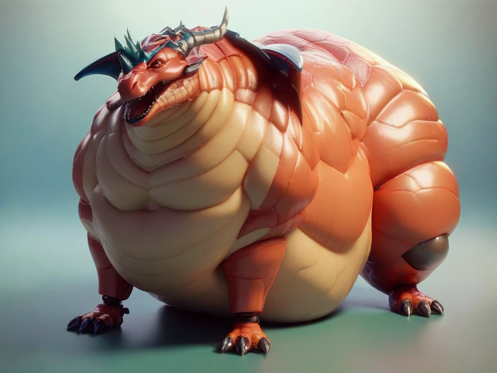 sideways dragon with red scales、Angle from the side、expression of suffering、very fat crocodile-like face、very thick neck、Arms with lots of fat、very fatty fatty legountein、The body is buried due to fat、triangular belly、extreme obesity、very thick fat、my stomach is on the ground、Stomach like a giant balance ball、angry look、lots of tears、lots of drool、crocodile-like body、It has red scales like a crocodile all over its body.、crocodile-like abdomen、silver mane、large amount of pubic hair、large amount of chest hair、large amount of belly button hair、large amount of belly hair、lots of sweat、dark closed room background、lying down pose、Keeping your butt on the ground、Angle of looking up from diagonally down、