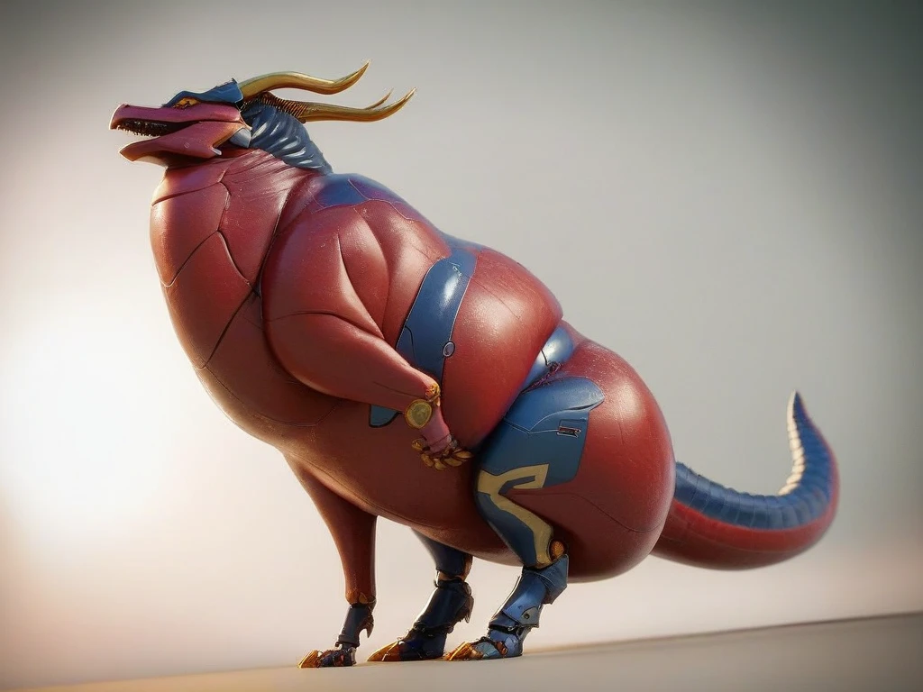 Feral, furry, panting, dragon,  detailed legs, , 1 tongue, 1 big dicl , 1 anus, 2 testicles, detached 1 tail, pig, after orgasm, vivid colors, realistic , white background, cum in ass, cum on floor, cum on dick  , realistic dicl