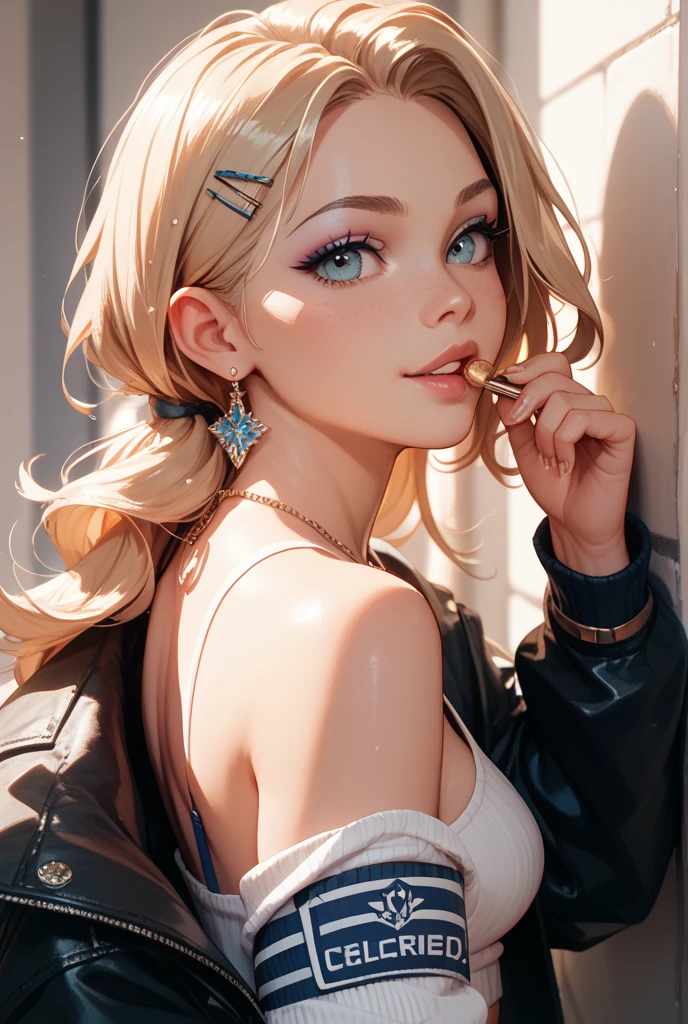 (masterpiece, best quality), 1girl, Caramel Twisted Side Ponytail with Hair Cuff, Size C breasts, <lora:Purrrfect-000001:1>