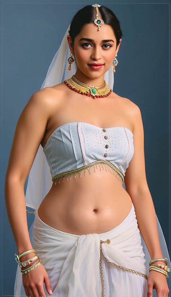 young Indian girl, 18-year-old,  gentle sun lighting on face , firm , big breast, wearing low waist saree, wide background,  full body photo, village , Ugly Slum, , village girl vibe, intricate facial details, full body picture,pose flawless complexion, top-notch 3D rendering, hyper-realistic, shot on Indian road. photorealistic digital art trending on Artstation 8k HD high definition detailed realistic, detailed, skin texture, hyper detailed, realistic skin high resolution, detailed, raw photo, 400 camera f1.6 lens rich colors hyper realistic lifelike texture