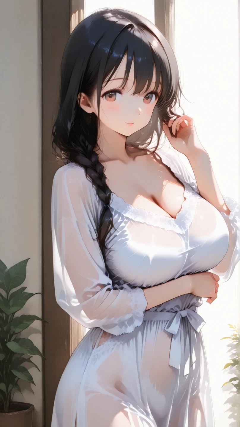 Cirno、Light blue skirt、White Bra、Glasses、Office work room、1gir,cute、chest、《Breast milk》、high resolution、3-color painting