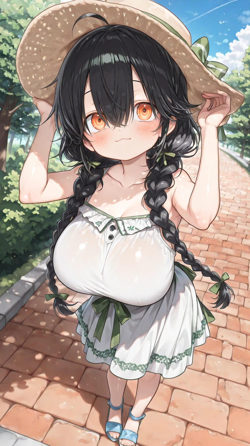 (throw, 1 boy, faceless man, throw paizuri, paizuri:1.4), hetero, anime cel style, highest quality, High resolution,( Upper body), 1 girl, (huge breasts:1.4), chest curtain.(White liquid drips down my butt:1.1), gloves, blush, embarrassing, indoors, smile, ;d