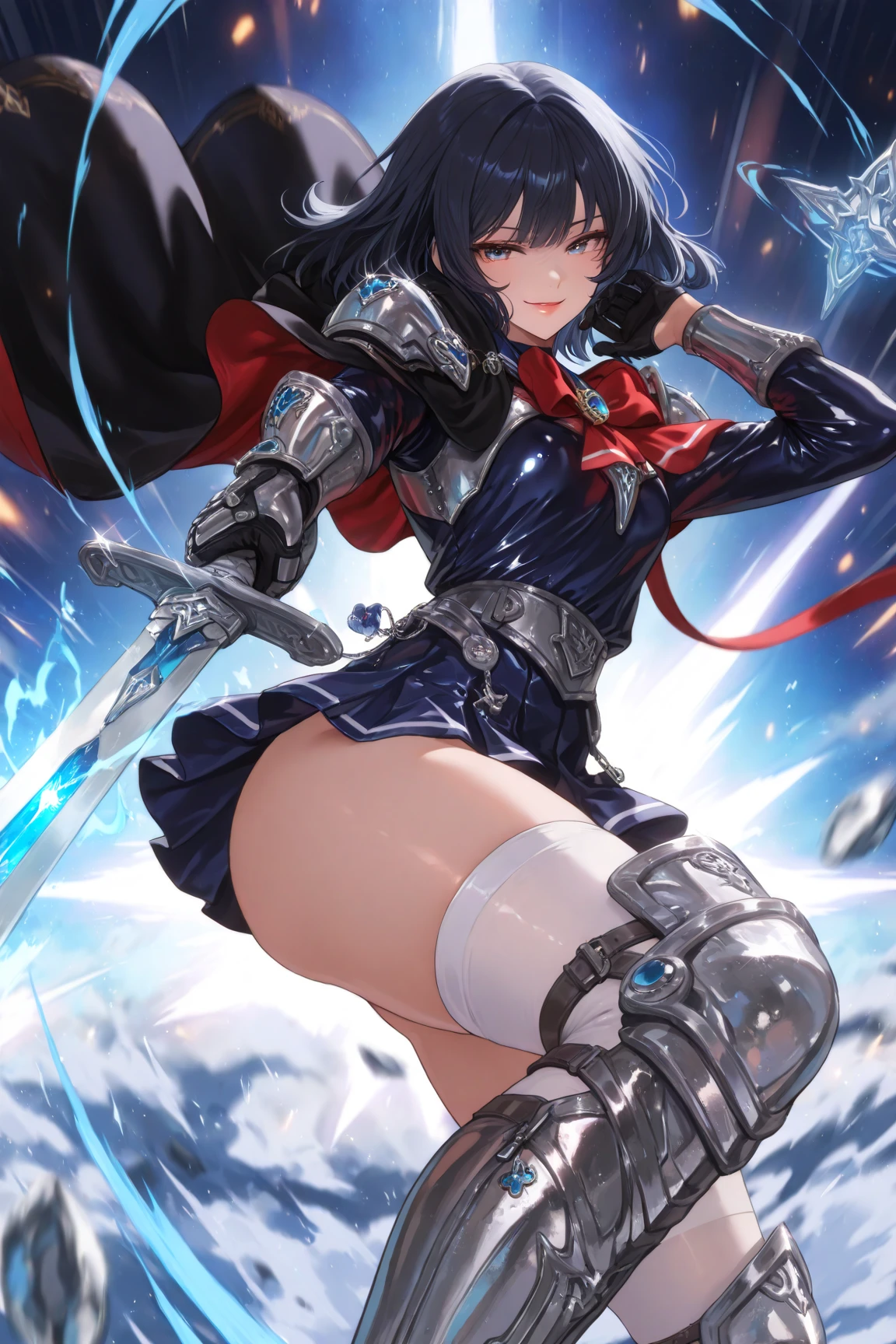 <lora:e7 Karin2:0.8> e7 Karin wearing her uniform, dynamic angle,
(masterpiece), best quality, highres, 4k, 8k, Detailed Illustration, intricate detail, cinematic lighting, amazing quality, 1girl, fit female, amazing shading, soft lighting, facing camera, perfect eyes