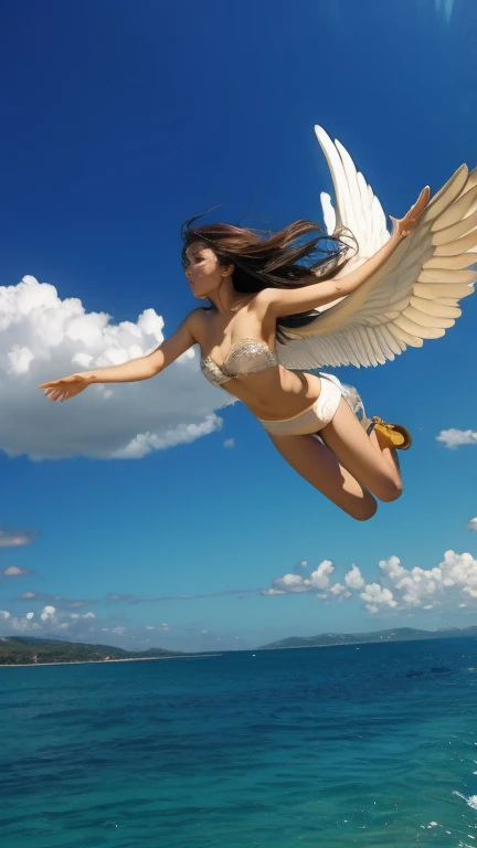 {(ultra realistic photo graphic style:1.4)}, {(1girl free_fall from 10000m above the ground:1.2), (out of focus background:1.4)}, {1girl, 18yo}, {(angel's wings:1.4),(ancient roman sandals:1.2),(navel), (sideboob)}, {(cheerful:1.4), (candid shot)},(ancient greek city:1.1)