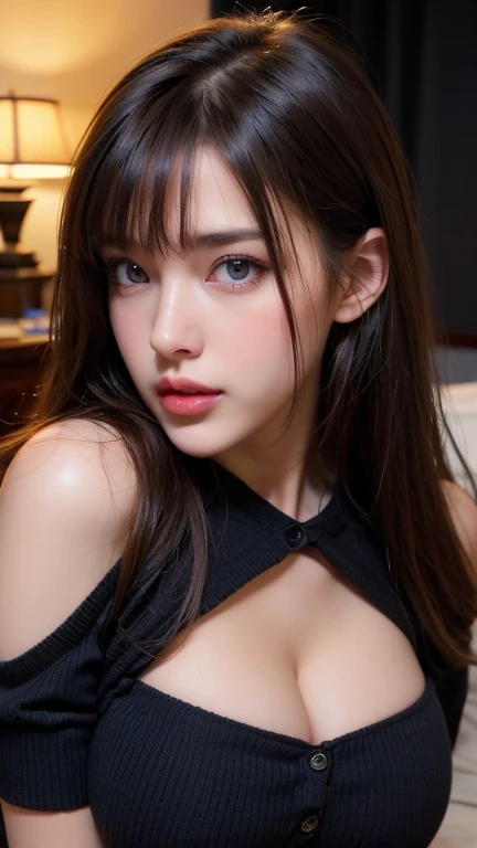jpnidol, 1girl, high quality, full body masterpiece, ultra realistic, 16k, high quality, incredibly detailed, dream aesthetic, dream atmosphere, cinematic, (sharp focus : 1.5), (photorealistic : 1.3), gothic (Gorgeous gothic girl), female beauty, defined jaw, square face, wonderful gothic girl (enchanting seductress), cinematic, detailed, 16k sharp focus, realistic. wonderful. Seductive (evil). Black hair (realistic texture), highlighted, silky and shiny hair, detailed hair (realistic), dark hair (natural). wonderful detailed face (enchanting seductress). blushed cheekbones (rosy cheeks), tanned skin, (white skin) alabaster skin that seems to glow ethereally. Her attire is gothic. Voluptuous shape. turquoise blue eyes (evil eyes look). a symmetrical face ::2 gothic clothes + ArtStation Trends + fantasy art + realistic cloth + fractals in the background, loose hair --aspect 9:21 – enhance your unearthly beauty. realistic skin texture, pale white skin illuminated. realistic perfect shading. absurd, realistic textures. alone, alone, 1 girl. Looking at the viewer. muscular female body, hot body, toned body, defined muscles. big natural breasts, cleavage. pantyhose, gothic (black) dress (realistic texture). In different sex positions at different angles. Bedroom background. incredibly real, best quality, photorealistic.