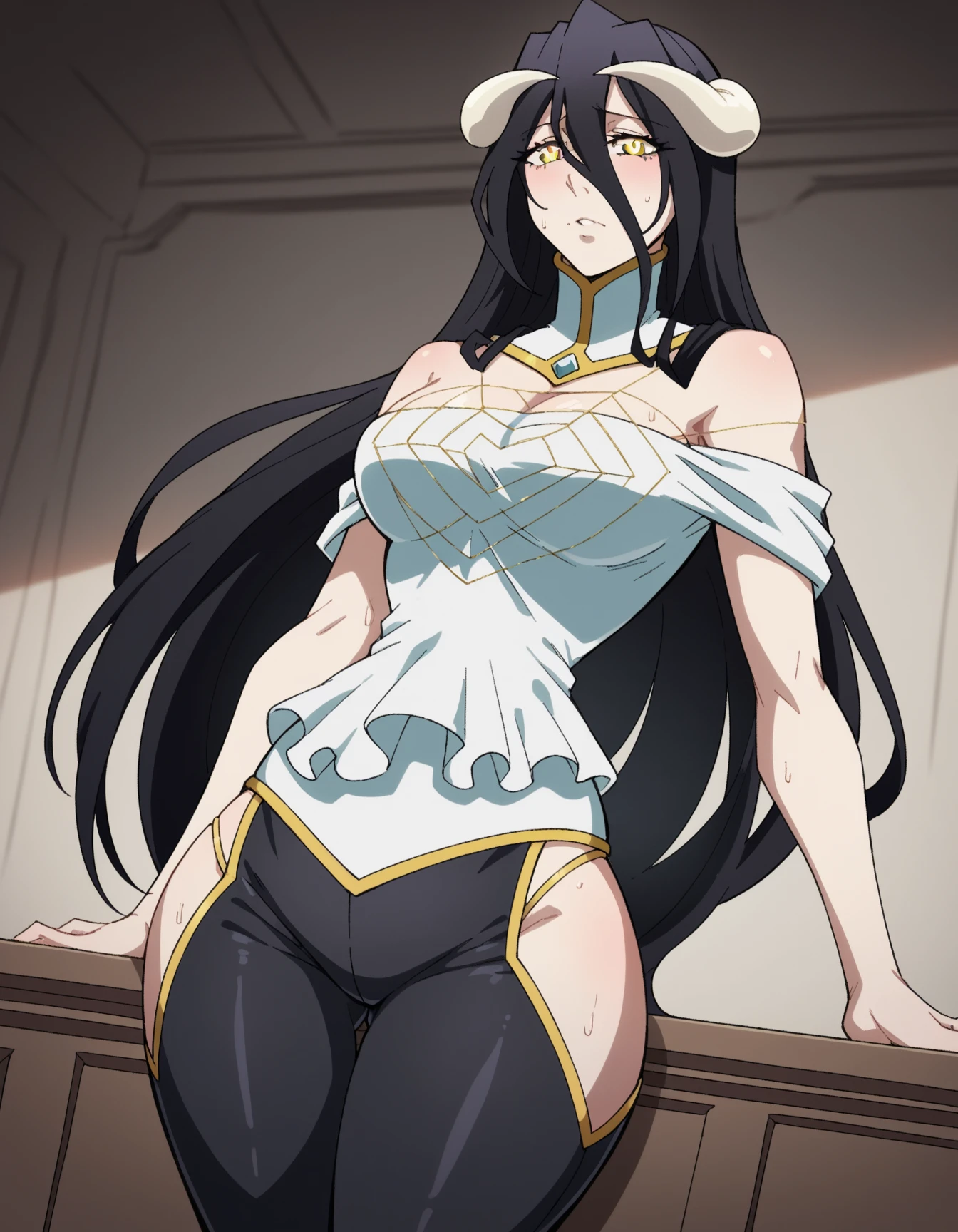 ((masterpiece)),((best quality)),ultra-detailed,illustratio,Explicit,Beautiful body,Beautiful Nose,Beautiful character design,perfect eyes,perfect face,wallpaper,ultra highres,4K,photography,(Beautiful,normal breasts:1.2),(beautiful face:1.2),beautiful legs,perfect legs,shiny skin,official style,official art,nsfw,sanime screencap,anime coloring,
1girl,solo,long hair,purple hair,brown eyes,cleavage,pantyhose,boots,clothing cutout,earrings,smile,cleavage cutout,jewelry,pillarboxed,blunt bangs,bangs,purple eyes,bare shoulders,scarf,(full body:1.5),<lora:Roux Louka:0.8>,outdoorsï¼cosplay, retro artstyle, mecha