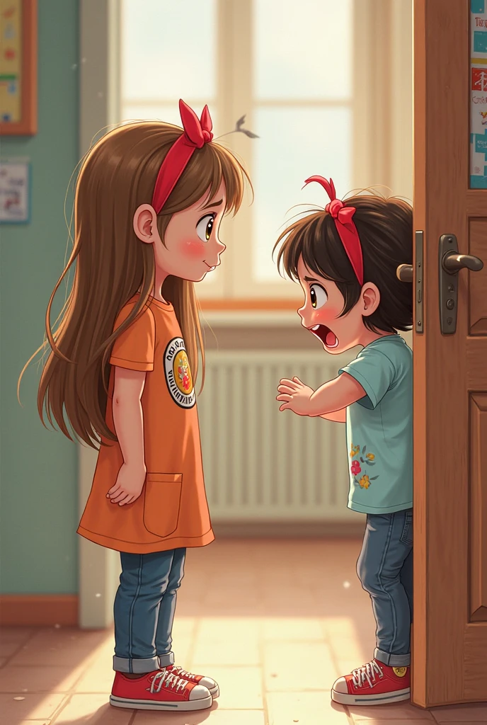girl pulls down boy's pants and puts her hand in his pocket and feels good