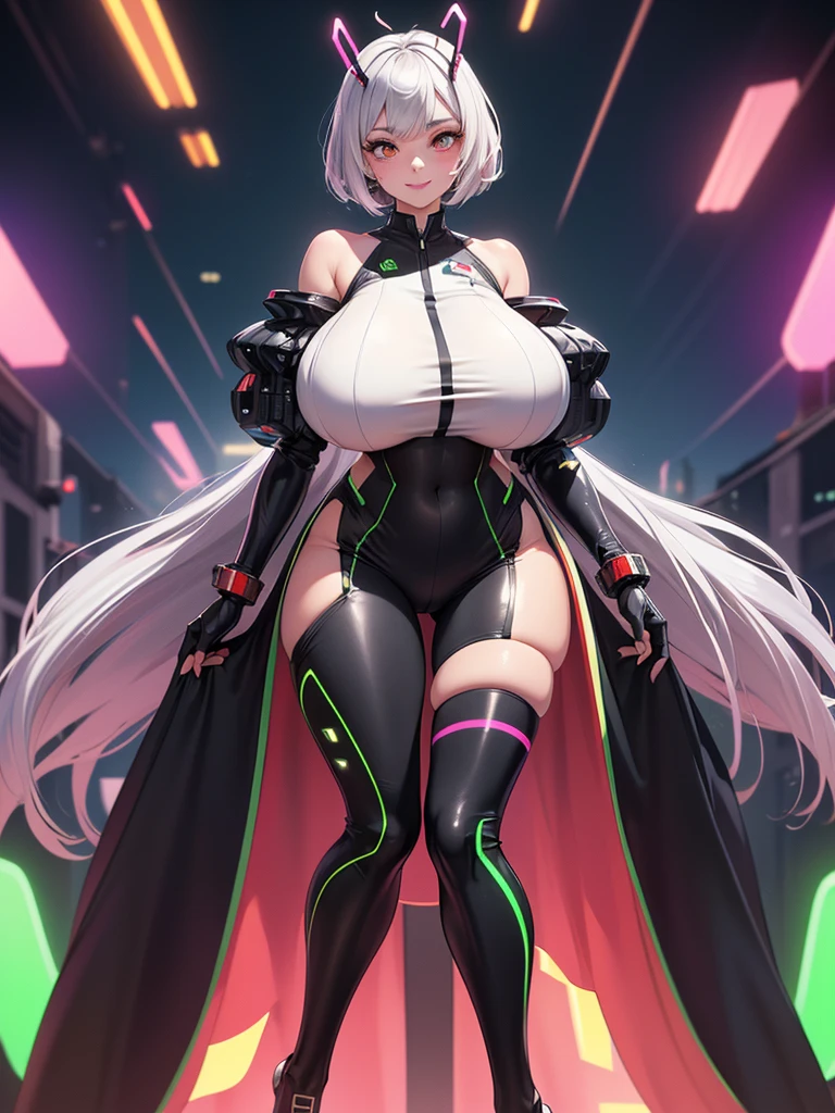 (Masterpiece), (best quality), (futuristic:1.1), (steelpunk), (pastel goth:1.2), (pastel gas mask:1.1), intricate tactical techwear, (neon accents:1.1), fashionable, stylish, (perfect slim fit body), asymmetrical bangs, (round breasts), (bubble butt), (wide hips:1.1), (slim waist:1.1), (thick thighs:1.1), (detailed face and eyes:1.2), wavy hair, hairband, (choker:1.1), (bracelet), city streets, standing pose, contrapposto, dynamic lighting, (detailed background), (detailed hand and finger:1.2), (medium breasts:1.2), (busty), (deep cleavage:1.2), (labia outline:1.3), (hard teat:1.3).