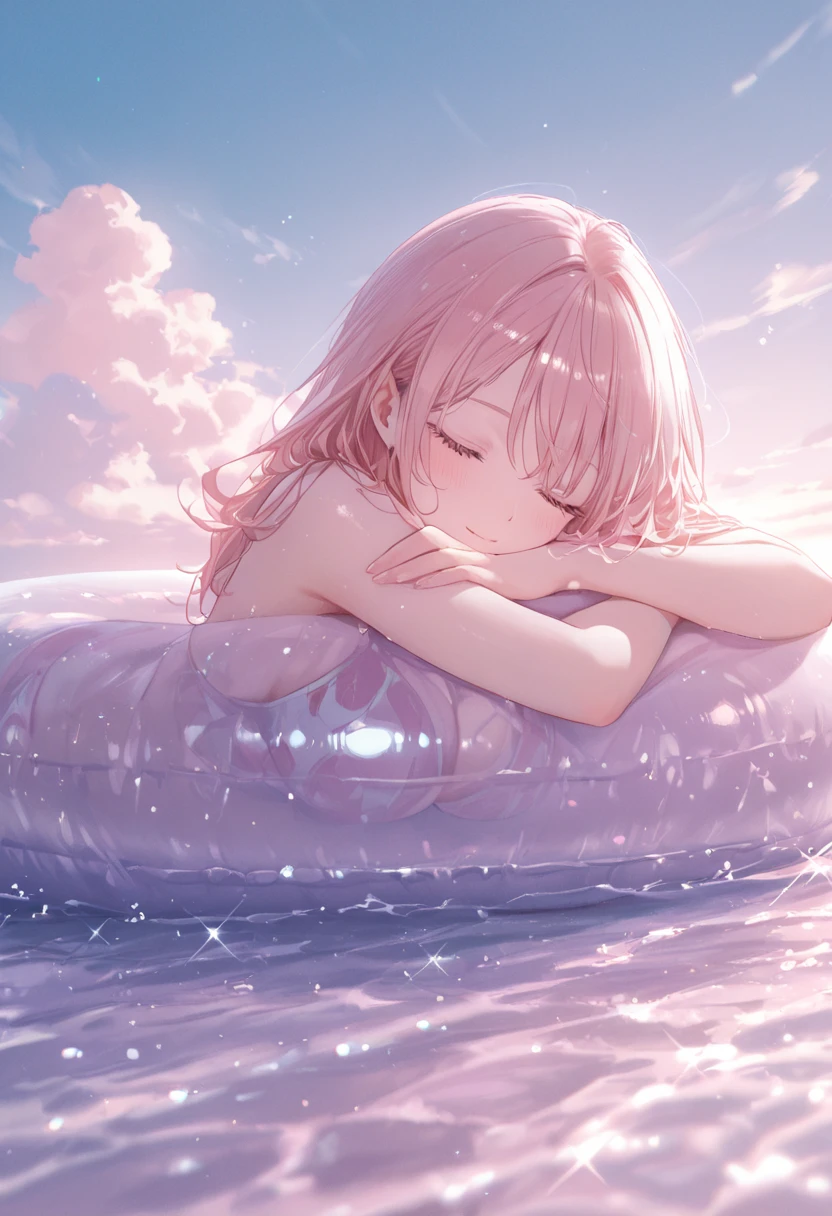 score_9, score_8_up, score_7_up, source_anime, best quality, masterpiece, official art, absurdres, highres, ultra-detailed,waifu2x,Collection: Slice of Life,break,1girl, short hair, medium breasts, beautiful detailed eyes, swimsuit, sweat, open mouth, (yawn:0.3), sleepily, lying, ocean, outdoors, wind, break,(clear line illustration:1.2),very high resolution, very aesthetic, super detailed skin, Best sexual lighting powered by famous artist, 8k,cute picture,beauty illustration,photoshop_(medium),,(Detailed Lighting),best anime 8k konachan wallpaper, pixiv contest winner,