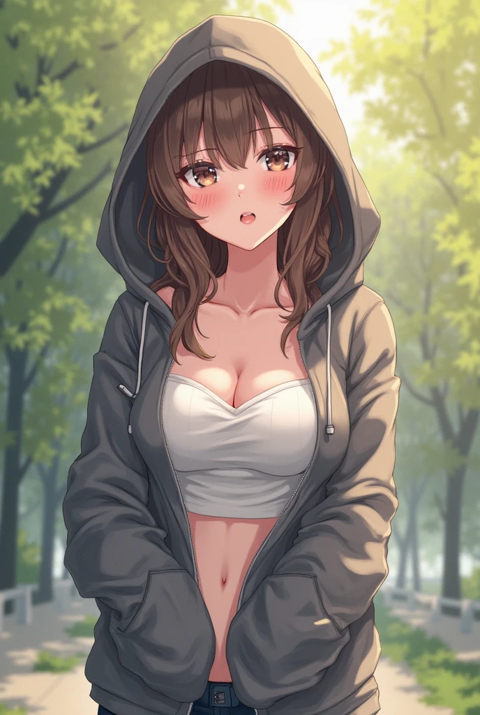 
(highest quality), (masterpiece), 1080p, hd, 4k, 8K, ((school uniform)), nose blush, Small breasts, areola, clothes lift, show off bra, coat, Scarf, ((pink micro bra)), flustered, Black Hair, blunt bangs, Upper Body, 18-year-old, Sigh, Low angle, garden, night