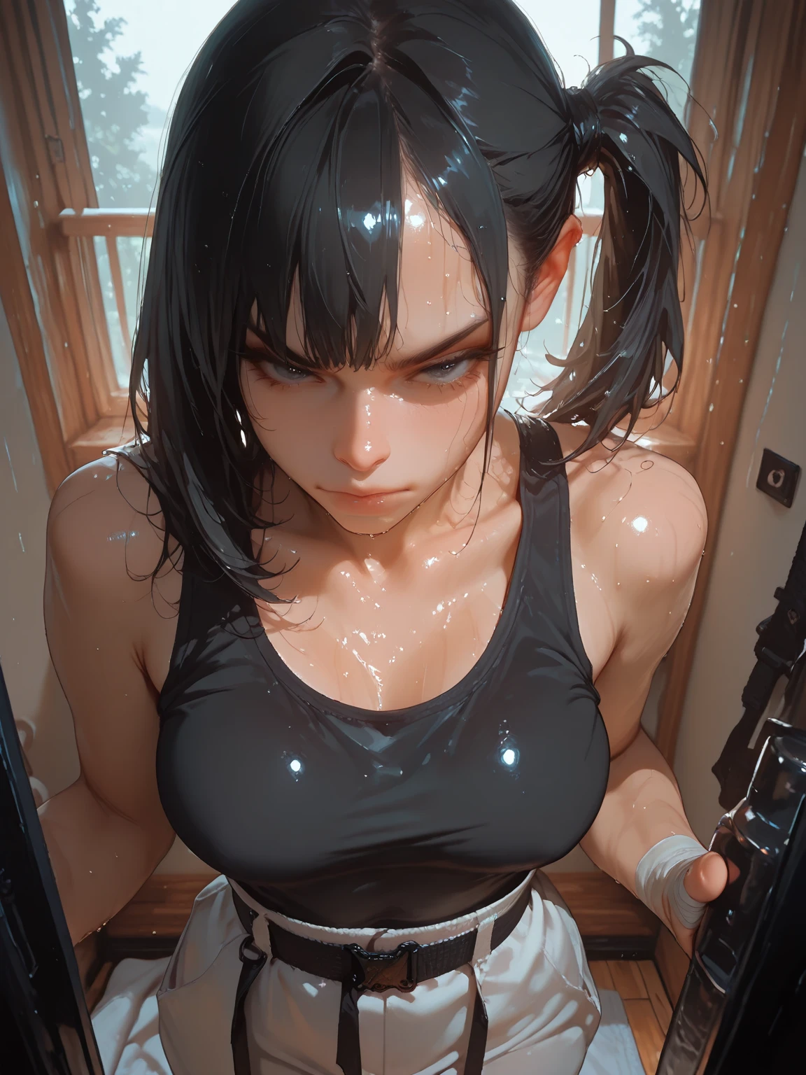 {(masterpiece,best quality, 8K UHD, extremely detailed CG, detailed beautiful face and eyes and skin and hair), (ultra detailed face)}, {(ultra realistic photo graphic style:1.4)}, {(1girl free_fall from 10000m above the ground:1.2), (out of focus background:1.4)}, {1girl, 18yo, (beasts_ears),medium hair, Ponytail hair with braids, forehead}, {(strike witches:1.4),(military shoes:1.2), (thigh-high socks),(navel:1.2)}, {(cheerful:1.3), (candid shot),(glowing eyes)}, {(bring knees forward:1.1), (inner thighs showing pose:1.2)}, {(VENICE city:1.2)}
