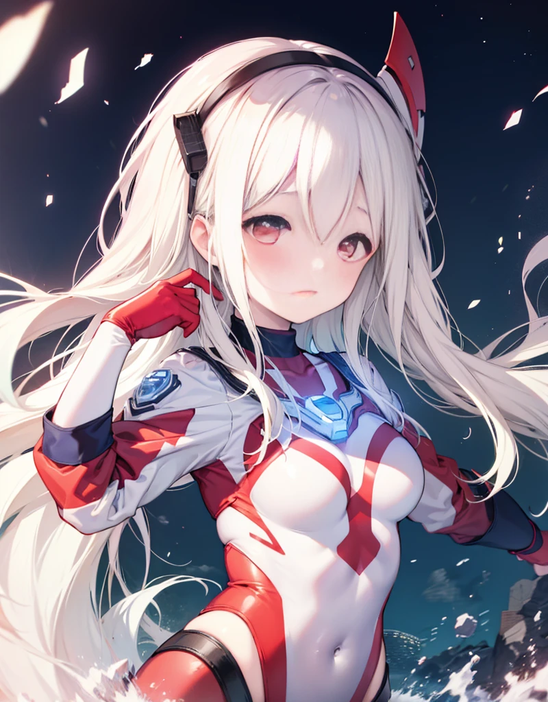 mecha girl, (masterpiece, best quality, highly detailed, absurdres:1.3), (1girl, charming, detailed beautiful face:1.3), (fantastic illustration, beautiful detail, best quality, top quality, fain touch outline:1.3), watercolor, clear, wearing a powered suits, fighting_stance, beautiful detail