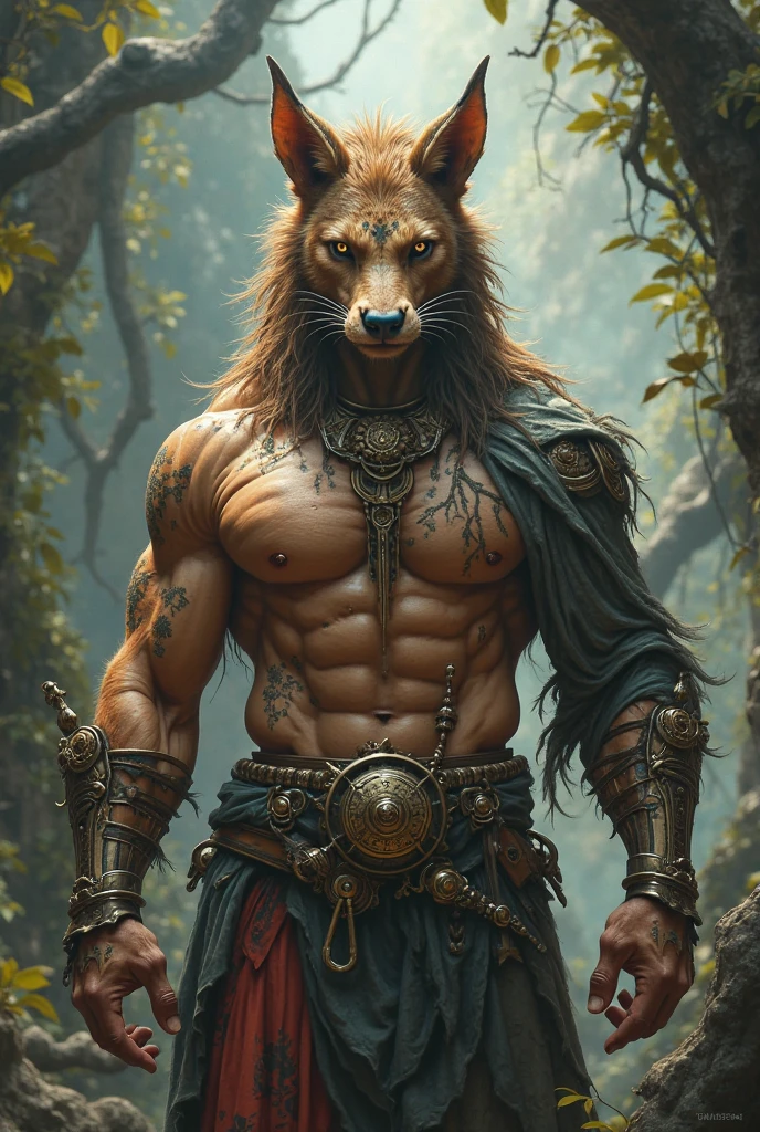 ```
(wild,brutal:1.1),(violent,wild,Indomitable:1.1),redhead,Long-haired, powerful Leo male sex,Tangled Mane,
(expressive:powerful:1.1,penetrate:1.1) eye,clear definition, powerful, jaw, 
(taut:1.1), muscular body,thick,With muscular hands (scar:wear), (tattoo:In the Valley) On his skin,
(roaring:1.2),Demonstrate great strength,Take a dominant stance,
(A low growl:1.1),(wild,gold plated) The sunlight surrounded him with a golden halo.,
(dense forest,wild animals:1.2),savannah, The Scorjawg Sun,
(male,wild:1.1) energy, emanates from his presence, Undeniably impressive,
(highest quality,High resolution:1.2),sharp focus,(realistic:1.37) image, Bring every detail to life. 
```

