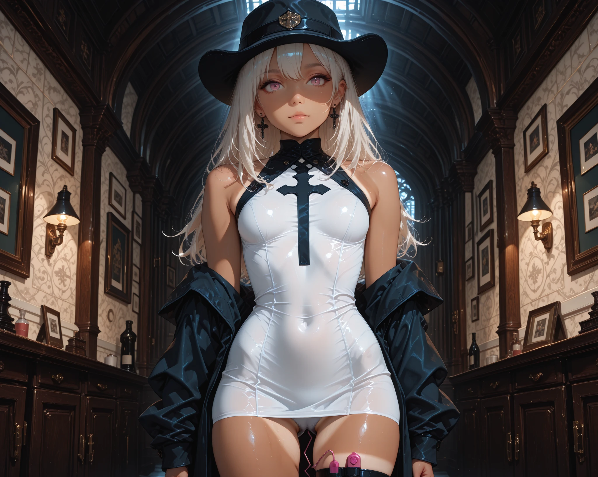 (masterpiece,best quality),
1girl,solo,full body,underwear,
high_heels,((nun_cloth)),choker,
(tutultb:1.3),white bodysuit, pantyhose,
<lora:tutultb_0004:0.85>