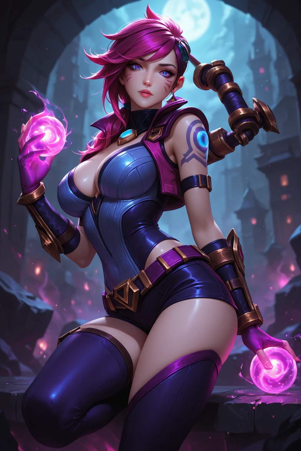 sexy woman brawler vi arcane league of legends