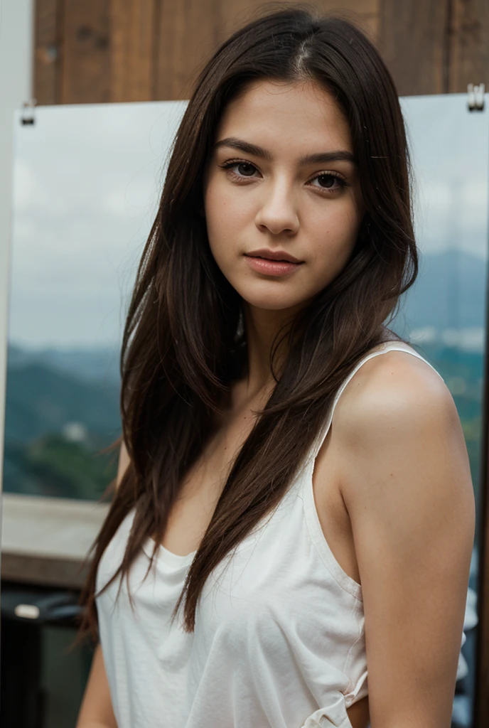 belle brune, 5 pieds 2 (Hauteur), 45 kilos, ajuster, skynny, poitrine moyenne, cheveux noirs, ressemble à de la bière Madison mais en plus naturel, beauté naturelle, ultra réaliste, Corps réaliste, Visage réaliste, fille européenne