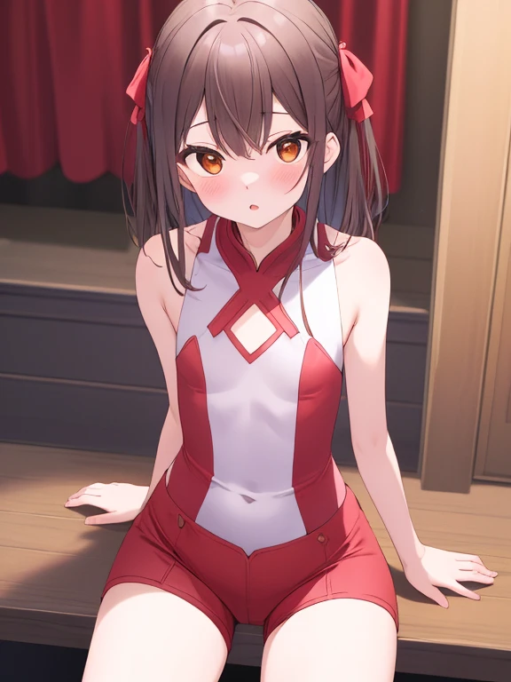 whole body、((beautiful girl、Cute type))、((beautiful))、 ((leotardsbeautiful girl：1.5))、((A beautiful girl wearing a three-colored leotard: red, green, White and white.))、((I cried out in surprise..))、((Please open your eyes：1.5))、((From below：1.5))、Ultra-fine painting、((Stand with your legs apart：1.8))、((With a yo-yo))、((beautiful girl wearing a tiara))、((((Jagged Yo-Yo))))、((Huge ))、Open your mouth、(Live Shooting)、(masterpiece:1.4)、(Highest quality:1.4)、((stand))、((Twin tails))、((With bangs：1.4))、((Thin thighs：1.5))、Beautiful girl with a fuchsia reddish choker around her neck、Delicate skin、Thigh clearance、((city))、[:(face:1.2):0.2]、clavicle、((Hasselblad Photos))、(((Camel Toe)))