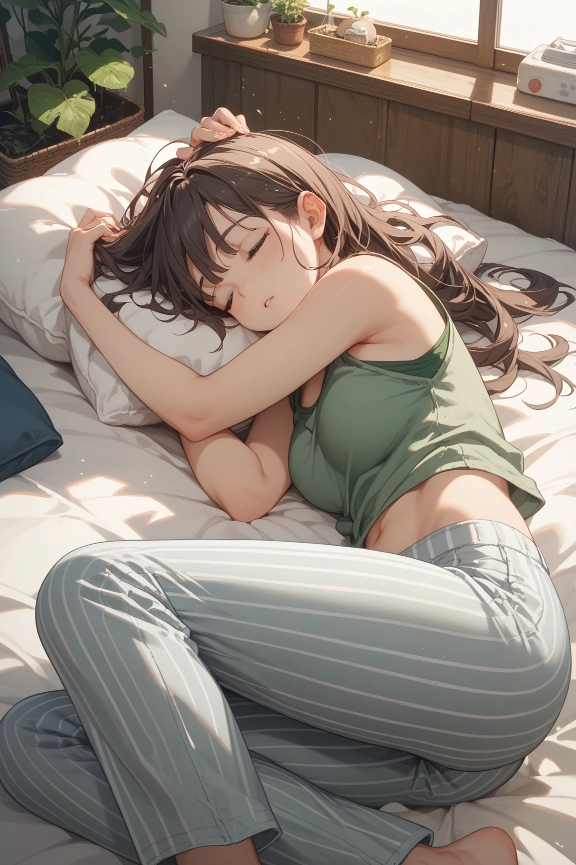 score_9, score_8_up, score_7_up, score_6_up, source_anime, BREAK <lora:leggings_v2.6-pony:1.0>
1girl,
leggings, textured leggings,
lying, sleeping, long hair,