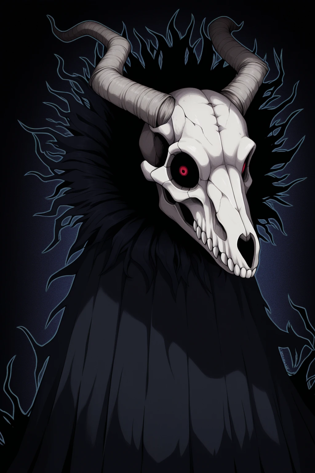 Skull To smoke, Dark style image, Image painted in artistic style, image with white background volumetric lighting, Black and white color image, 24K