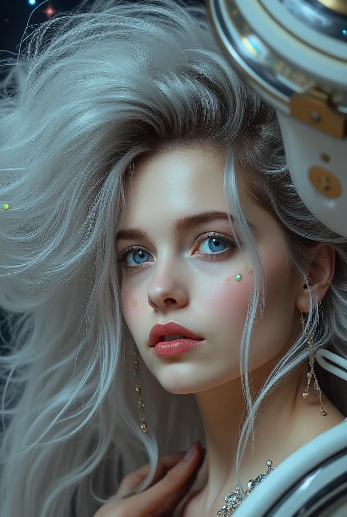 highly detailed swedish woman, piercing azure eyes, platinum hair, ((big cheeks)), fujifilm, photography, model, 8k, rainbowned