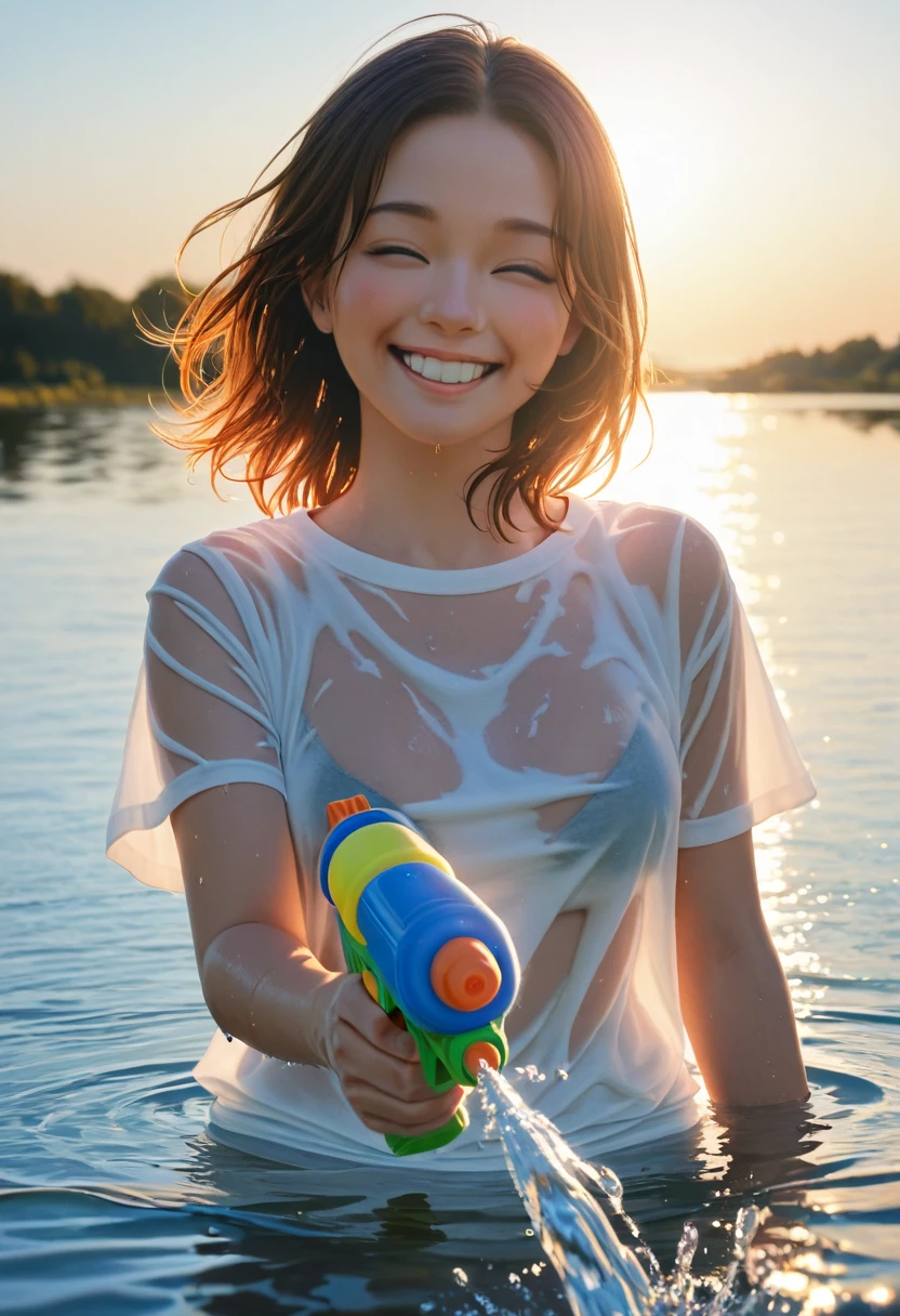 A boldly composed photograph of a Japanese woman that looks like it was taken by a famous artistic photographer, (((Blockbuster art photography)), (8k, Highest quality). A stunning composition using a model with excellent proportions. Perfect beauty model with a confident and balanced appearance, ((Highest quality質)), ((masterpiece)), (Familiar:1.4), ((Highest quality質のリアルな写真)), ((Shot with Hasselblad)), ((Best photo quality)), Beautiful womanの画像,Super Resolution,Slim and perfectly proportioned, Beautiful woman, ((Highest quality質, 8k, masterpiece: 1.3)), Beautiful woman, 1 female, Slim figure: 1.1, Perfect beauty, 20-year-old, (Realistic: 1.4), Ahegao, Shining Sweat, thin, Art photo composition with space around the woman, See through, (((The background is the American wilderness))), Full body photo, Anatomically correct hand, Anatomically correct legs, anatomically correct whole body, White camisole and shorts. Cowboy Shot, (((Holding your crotch with your hand))). Spread your legs, drinking beer, Nipples are protruding,, (((My camisole is wet with beer))), (((Being drunk))), (((Drooling))), (((LOL))), ((Butt)), lie down, (((The background is a vast desert landscape))), 