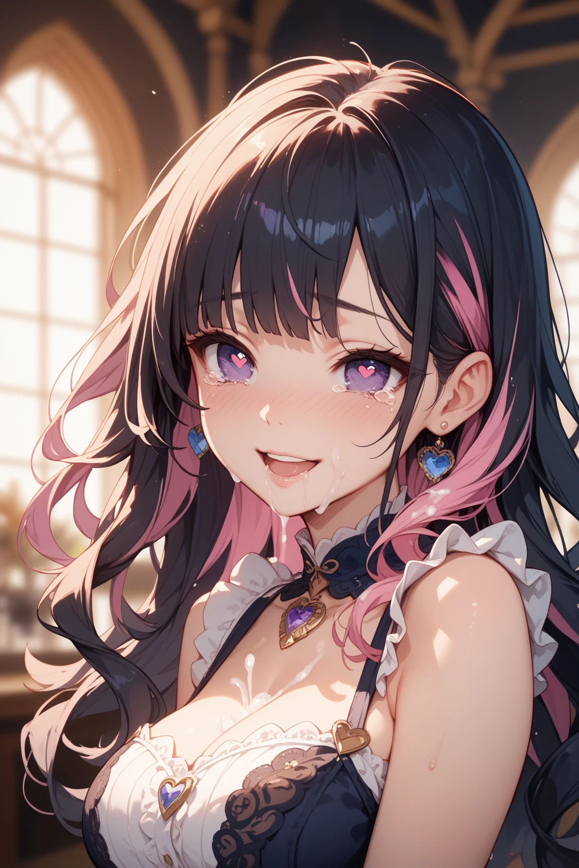 magician human、1人の女性,Bewitching smile, (rainbow hair:1.4),((Long twintails,Ribbon 1.4)),(Blue Butterfly Hair Ornament 1.3)、Futuristic magic square on night background with bright lights and bright moonlight、(masutepiece:1.3), (8K, realistic magic square(1.8),(8K, Photorealsitic, Raw photo, Best Quality: 1.4), Beautiful face, (Realistic face), Beautiful detailed eyes, (Realistic skin), Attractive, Intricate details,Golden ratio,,Dynamic Pose,Dynamic Angle,Intricate details, Hyper realistic、only face、A smile、Smiling、Face enhancement