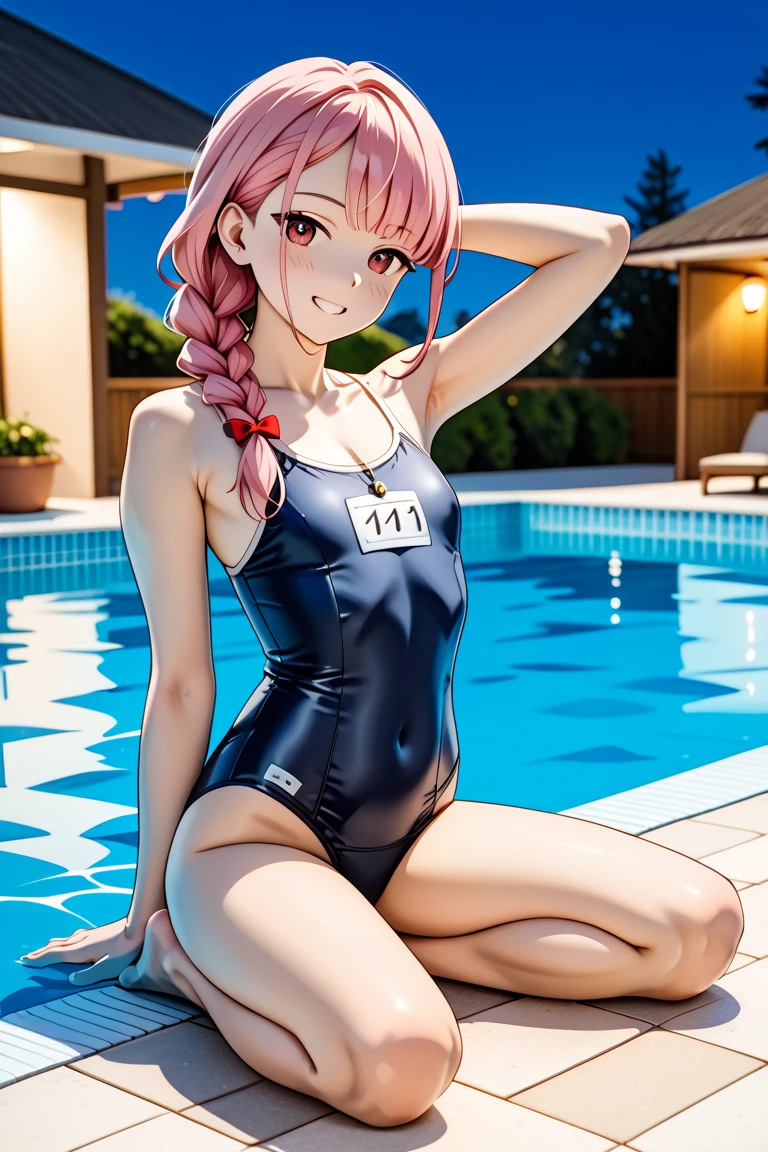 Competitive swimsuit、Yachiyo Nanami、lascivious、Full body painting
