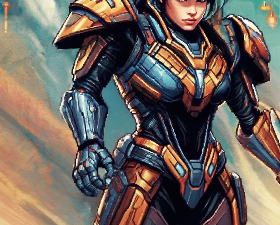 score_9, score_8_up, score_7_up, score_6_up, score_5_up, score_4_up,
, solo, 
, 1girl,
fur trim  power armor  
 <lora:Concept Art Twilight Style SDXL_LoRA_Pony Diffusion V6 XL:0.8> realistic