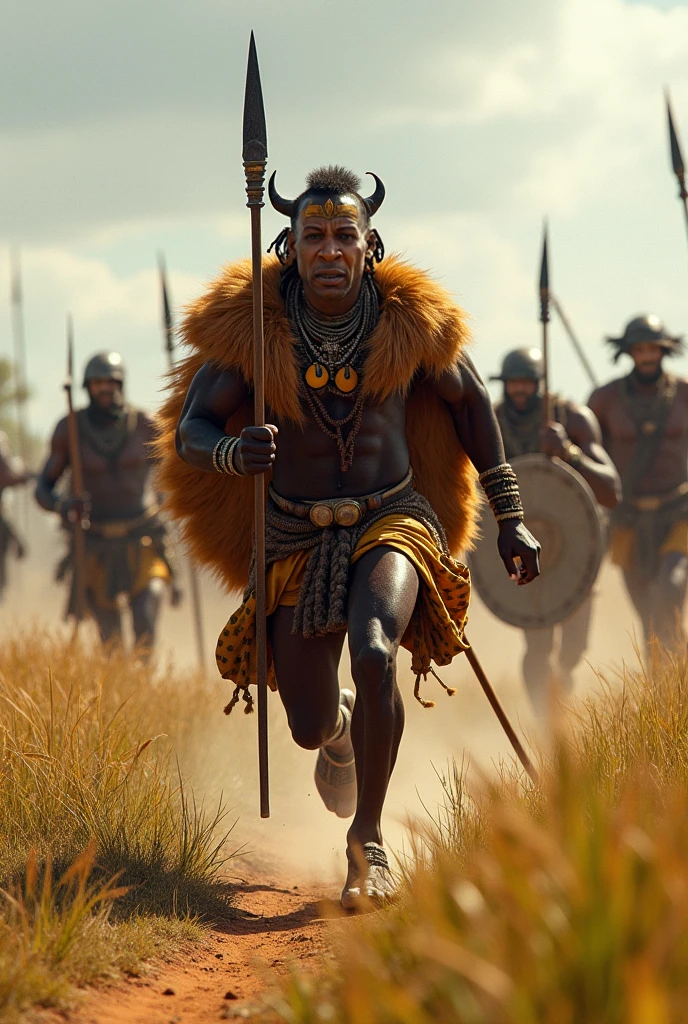 A group of Africa warriors spraying water on themselves from a large pot 8k, realistic,