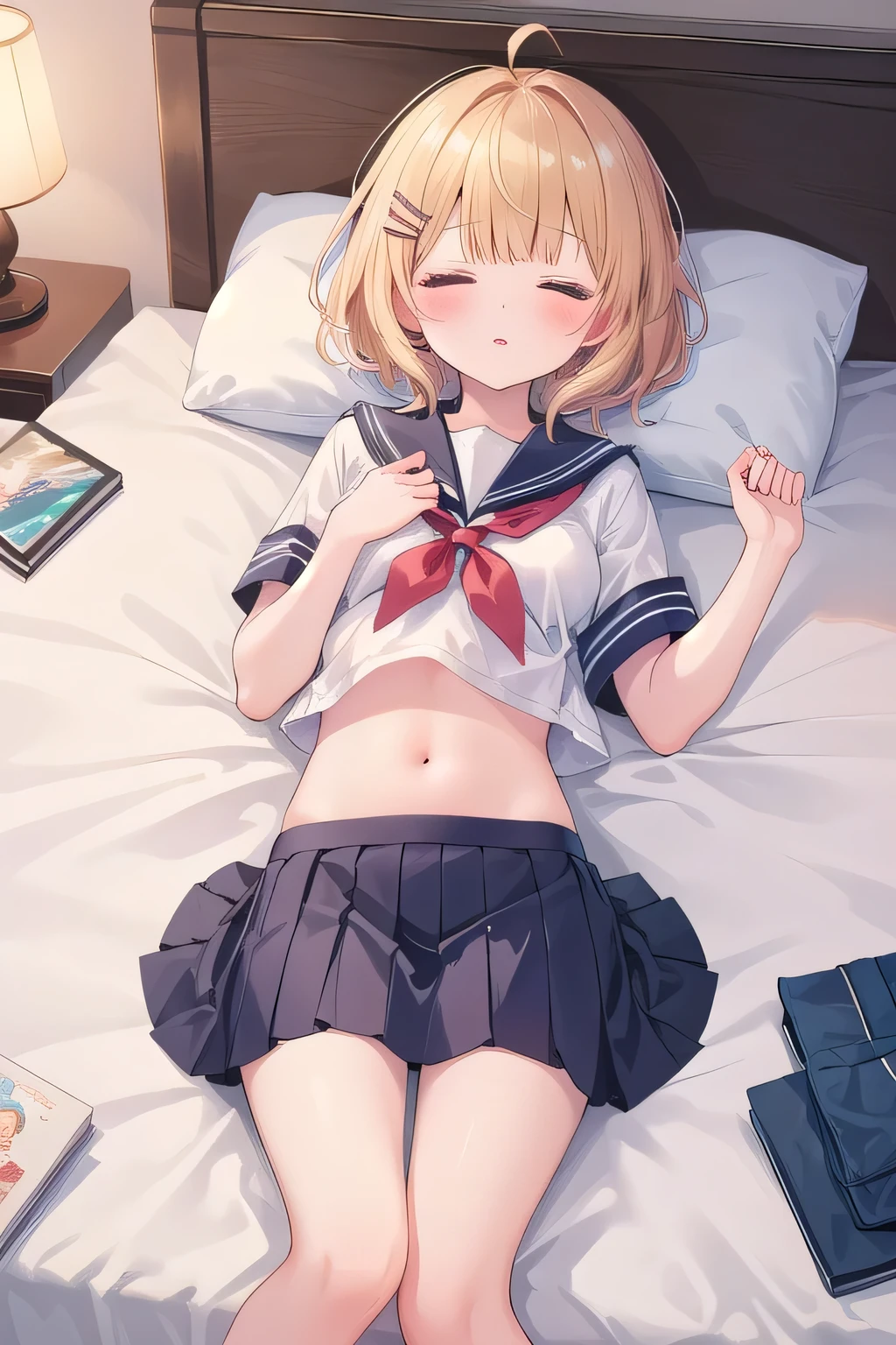 (8k, 最high quality)、Ultra-high resolution、adorable、最high quality, beautiful, Absurd beauty, 最high quality, beautiful, Absurd beauty,Ultra-high resolution、Light Hair、 girl、Small breasts、((Braided half bob hair))、uniform、 14 years old, (cryin) ,Cute Characters, Most detailed, high quality、(missionary, boy, penis, lying, vaginal, ass pov, sex, nsfw)、nose blush、steam、Shiny Hair、Very fine and beautiful bright eyes、be scared、Very detailed, clear and beautiful face, Being stripped of clothes、Slender body、Awards, Anatomically correct、((Scared))