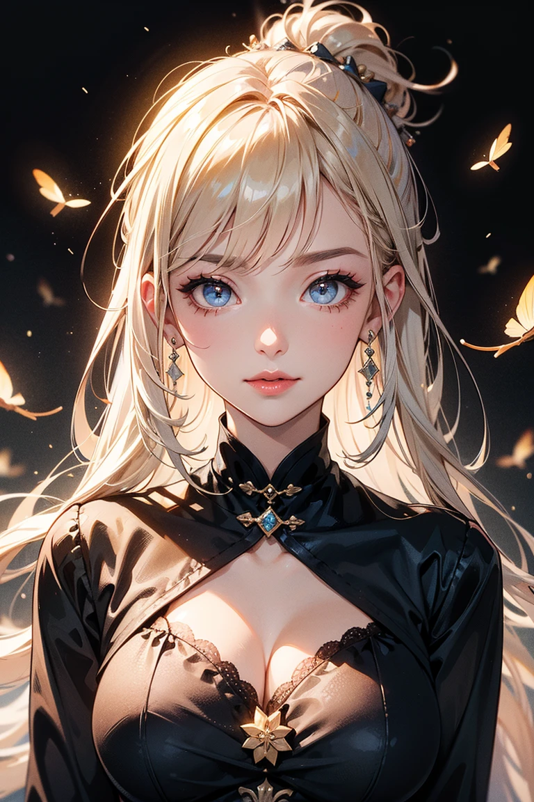 (masterpiece, sidelighting, finely detailed beautiful eyes: 1.2), (ultra-detailed, high-resolution: 1.2), beautiful girl, black gold theme,