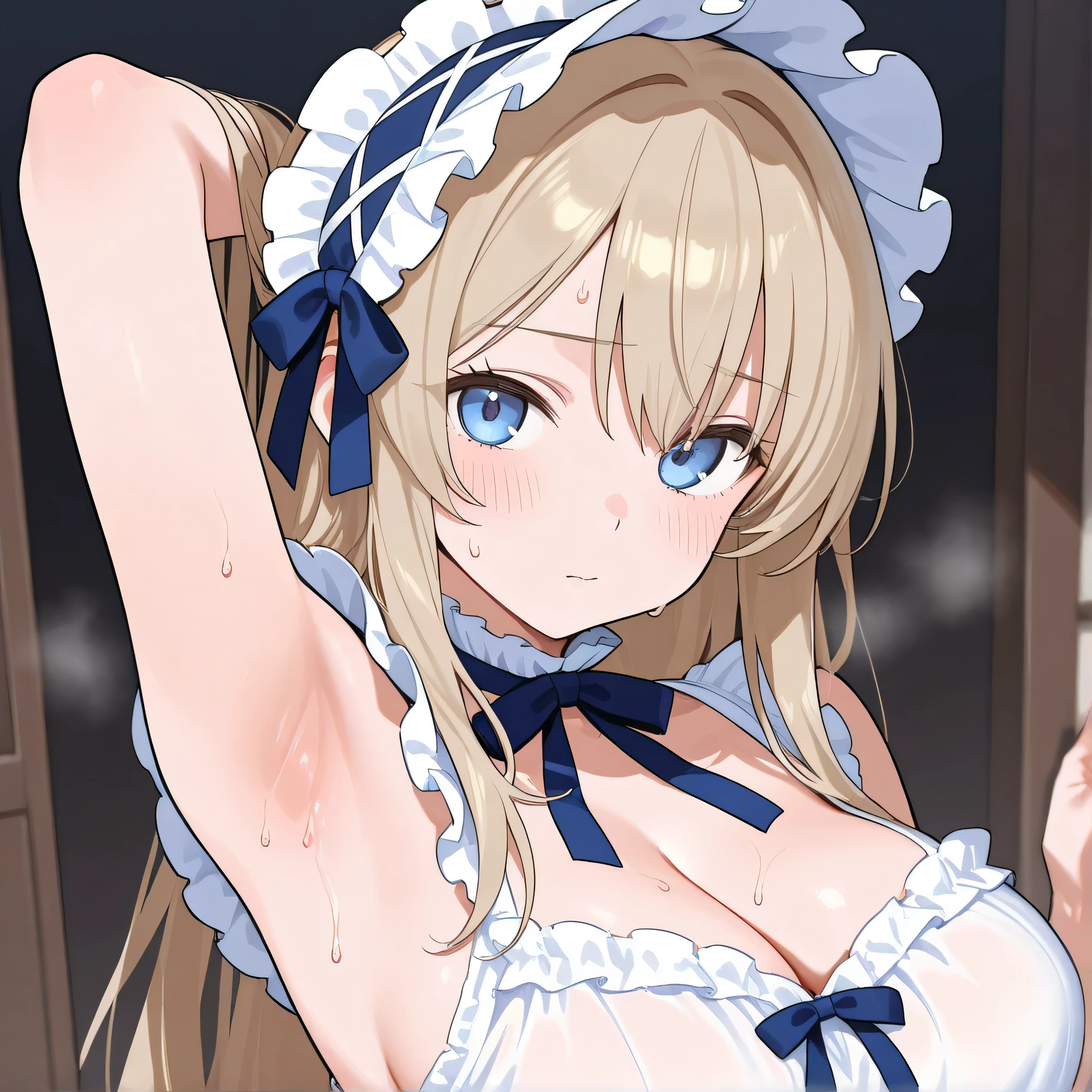 sheila helman, maid, 12 year old, lace, (drunken eyes:1.3), (embarrassed:1.4), looking_at_penis, (lying on:1.3), on the bed, cumdump, creampie, (excessive cum:1.2), 1boy, detailed penis, paizuri, fellatio, open mouth, tongue out, (detailed tongue:1.3), (licking penis:1.3), tongue licking, cum on tongue