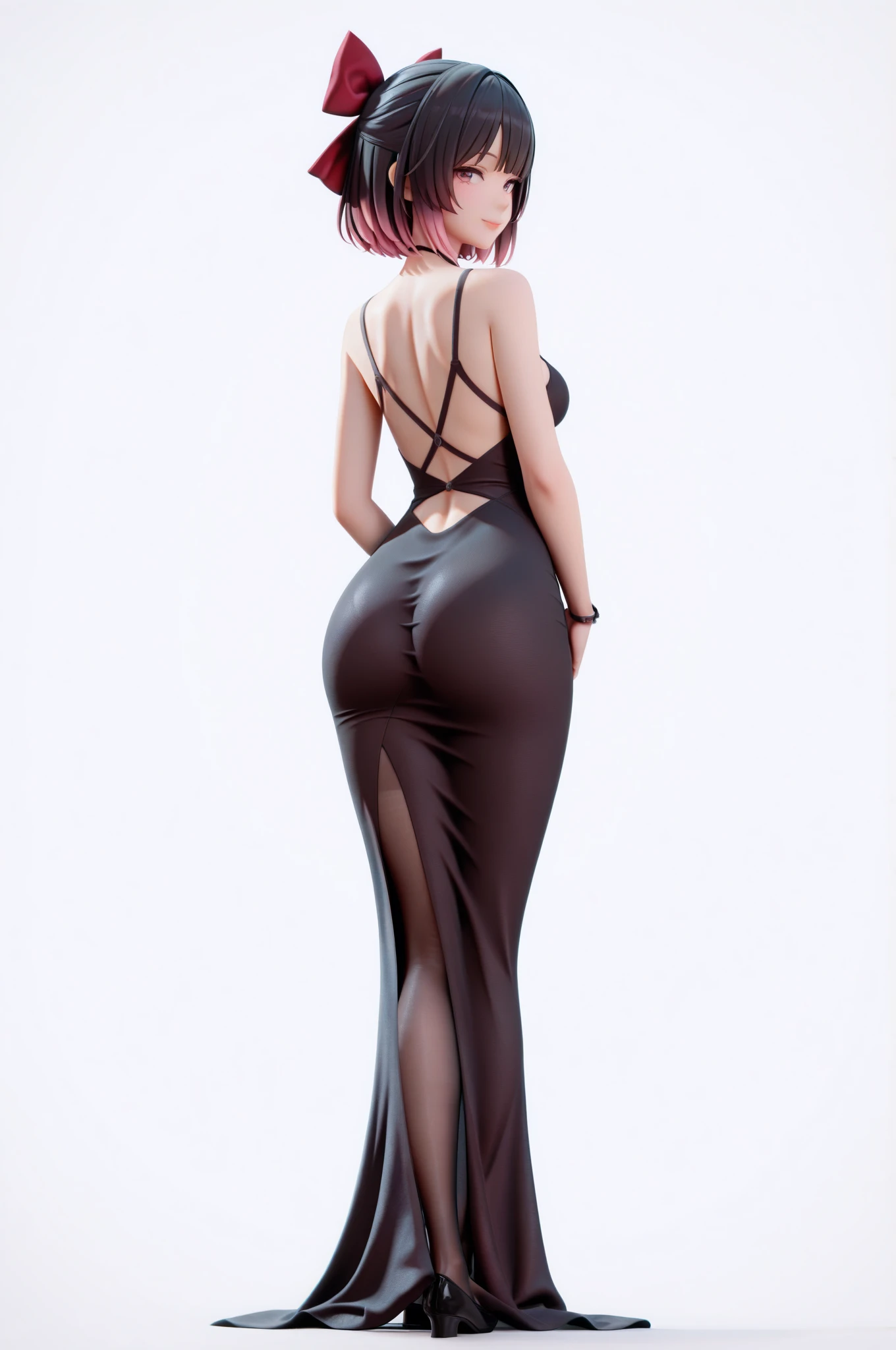 (in charol stiletto senora)((big nude ass))((BOG TITS))((perfect face))((sexy))(((Suit))), Masterpiece, The best quality at the best, 1girll, Sakura Haruno, BIG BREASTS,Off the shoulder clothing,transparent miniskirt ,(neckline),(Closeup of upper body),Sexy servant,is shy,smile,with pink hair, Long whitish hair, There is a woman with pink hair and stockings posing in a bathroom, Lower angle, illuminated from behind, on knees, thighs and skirt, on knees, peeping from behind, thighs close up, curvy accentuated booty, Hyperrealistic in tight short dress , tucked knees, bend, hugging his knees, illuminated from below, View from behind