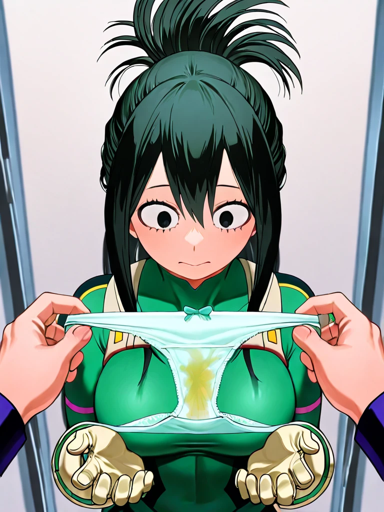 {tosaka rin_fate ubw:1.15},black hair, beautiful dark blue_eyes, , ((Strong light )) , 1 girl,, alone,((surprised eyes:1.5)), hair between eyes,(wet white lace panties:1.5),wet white lace panties, bare shoulders,, cleavage, thighhighs, ((( ponytail))), ((torn wet open white shirt, see-through nipples:1.5)) , beautiful light, , close up face:0.2, detail navel , detail thin thigs, , ((sitting on green liquid:1.8)), nsfw,(ecstasy:1.8) ,(slut:1.6),(vulgarity:1.7),(fucked silly:1.8),(steam:1.5),(wet:1.5),(trembling:1.5),(Turning the face side to side:1.5) ,(drooling:0.6),(sweat:1.5),closed mouth:0.8, wince,(orgasm:1.7), trembling:1.8, beautiful upper body, Beautiful body, beautiful character design, perfect eyes, Perfect face, expressive eyes, Turning the face side to side,(church:1.5),in the center of the image, official art,High Definition CG Unity, Perfect lit, bright_front_face_lit, ,(Highest_quality:1.0),4k,Super detailed, photograph, 8K, nffsw, High resolution, absurd:1.2, kodak portrait 400, film grain, Lens flare, (lively_color:1.2) (beautiful,small breasts:1.4), (beautiful_face:1.3),(narrow_waist),((blush)), ((detail nipple)),,, pony tail