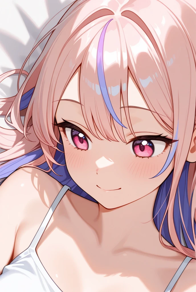 1 girl, anime, upper body, blushed, detailed eyes, medium breasts, 30 years old, upper body, horror, scared, fear, blood on face, blood on breasts.