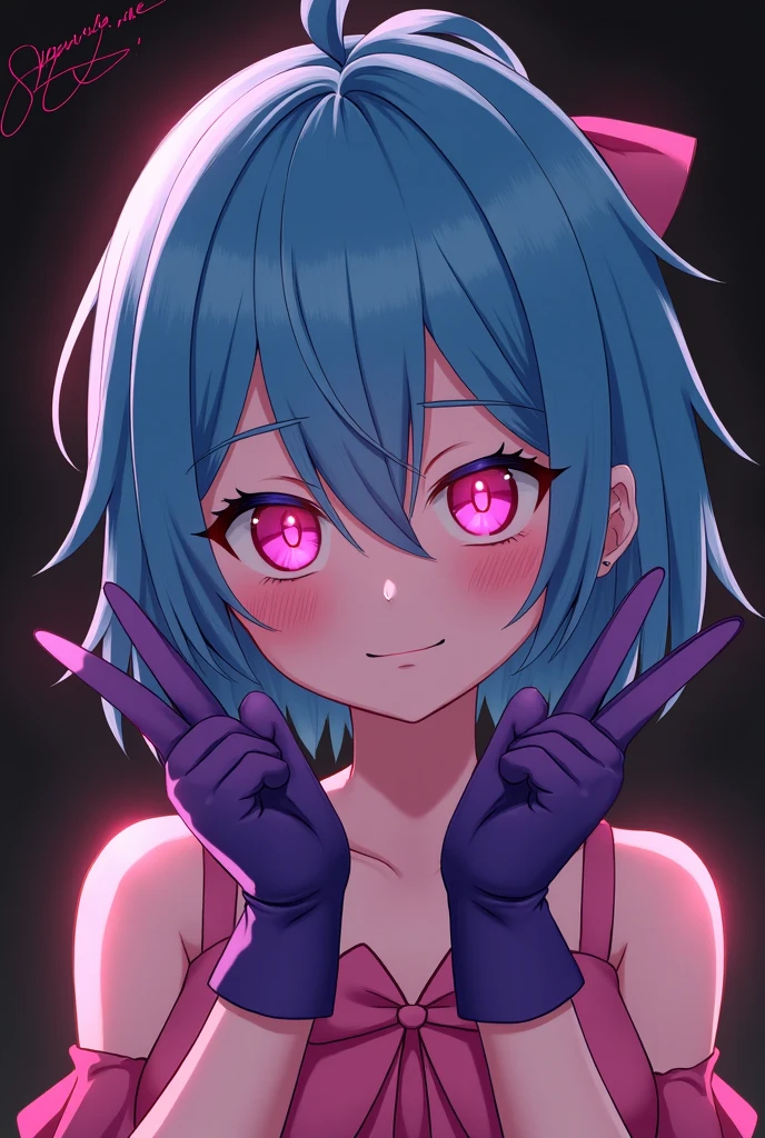 1girl、Short silver bob hair tied in a bun with a hair clip, Pink Eyes、smile、really like、Pink tank top、hot pants、Upper body close-up、Morning Cafe Terrace、Background blur, Written boundary depth, sitting, looking away, cleavage