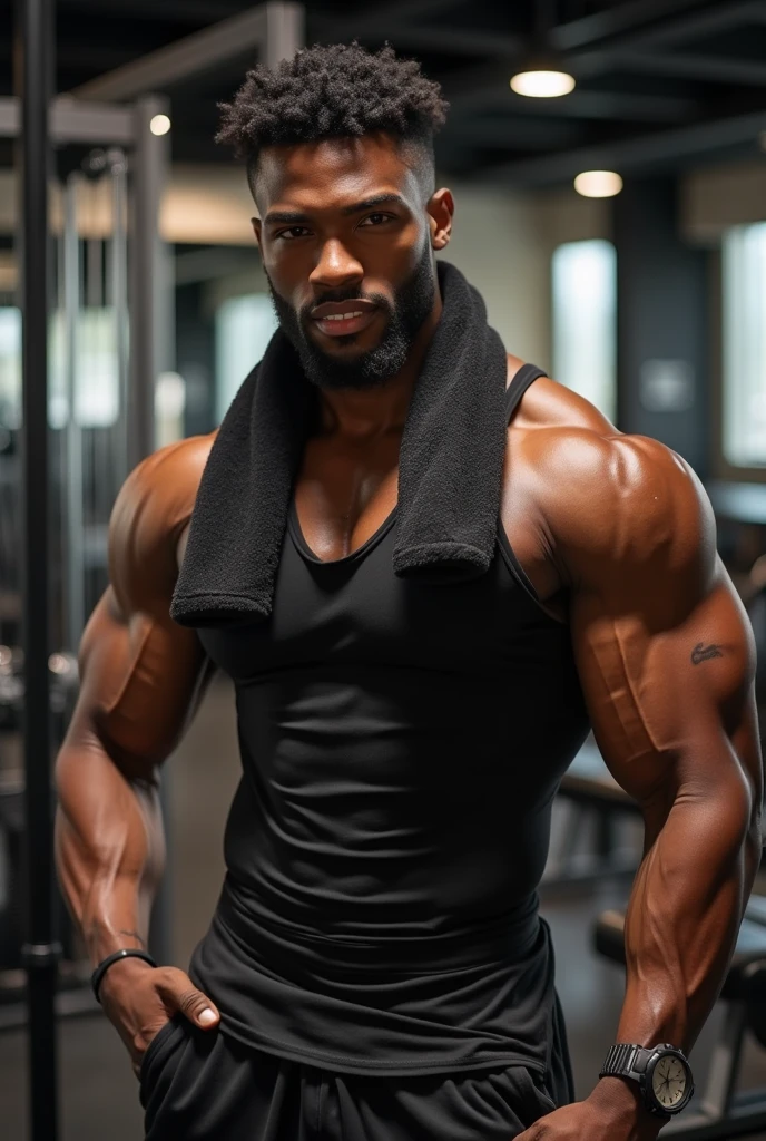 Face of syahnk, pectoral, 8K UHD, Studio lighting, photoshoot , muscular ,Mr physique, (African male :1.3), body portrait, in caged,oiled skin, glowing, high detailed face, high detailed skin,HD, RAW photo, subsurface scattering , wearing jockstrap, shredded, (dark skin), smirked face, open mouth,HDR, shadow,dark theme, police, buff,beefy, realistic,