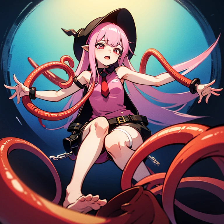 Completely naked Spread your legs tears Constraints fear tentacles in genitals Nipple Emphasis Being violated Her genitals are being tormented by tentacles The whole body is tormented by tentacles