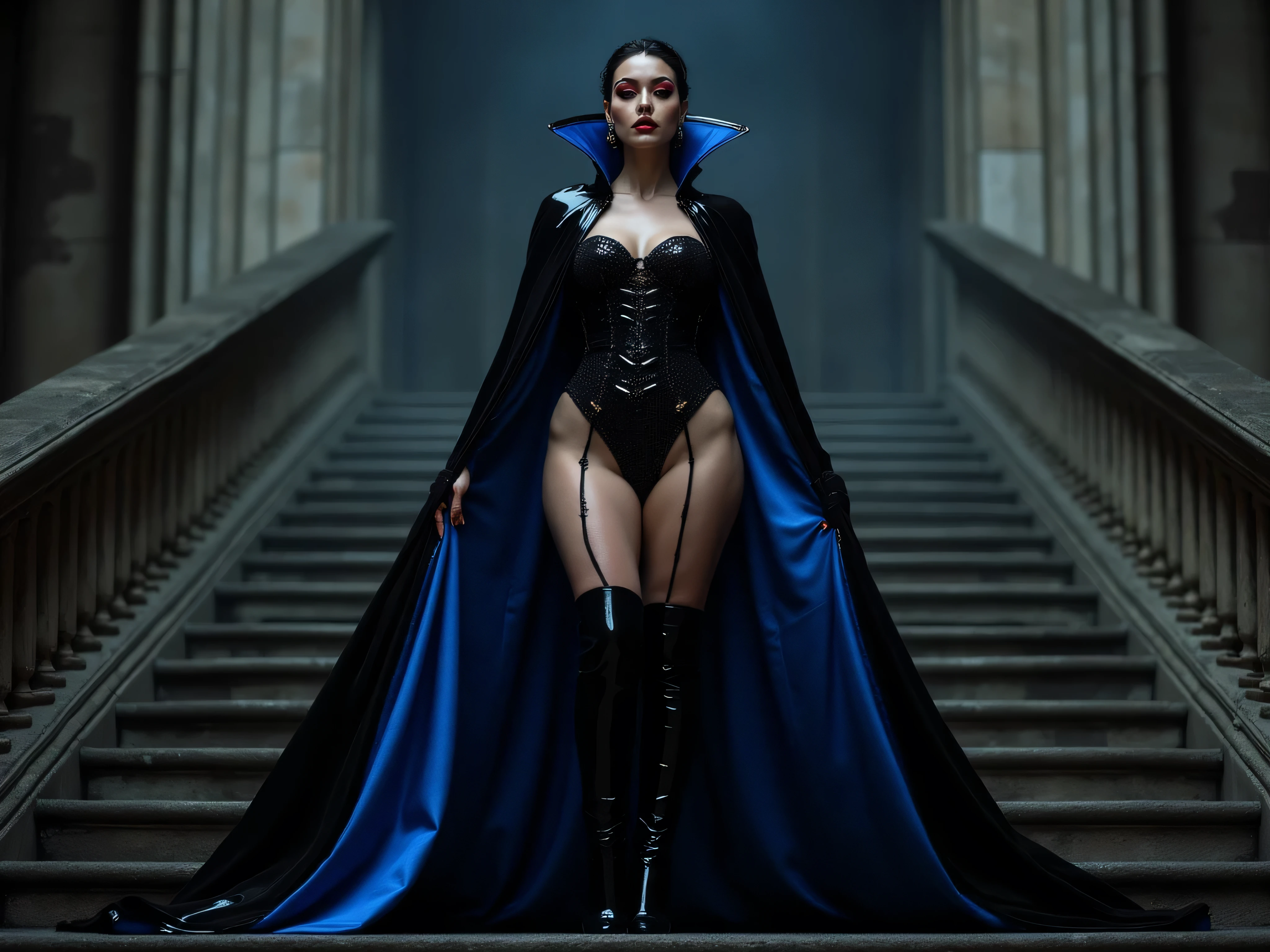 full body image, 32k UHD, hyper realistic, photorealistic, realistic, life-like, real life, professional quality, hyper detailed digital portrait Paul Stanley/Elvis Presley/Hailee Steinfeld/Alex Van Halen/Bailee Madison/Ariel Winter/Elizabeth Taylor/Marilyn Monroe/Keanu Reeves/Henry Cavill as a completely naked Sarah Lance the Black Canary