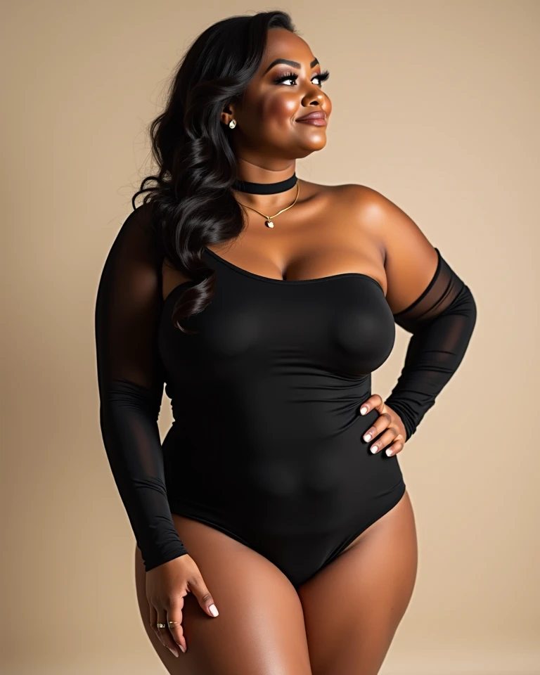 femme noire, Young Goddess, magnifique dame noire, gorgeous femme noire, magnifique femme, peau claire, beau goddess, 24 ans, beau eyebrows, yeux marrons, very beau, corps de remise en forme, très attrayant, Cher, very sweet, beau, beau model posing, cheveux longs, taille de sablier, jambes larges, seins moyens, grosses fesses, jupe noire, pull noir, seul, Curved silhouette, beau thick, corps thick, Hanches larges, thick, curved model, Curved Accented Loot, Curvy Body, taille fine et hanches thickses